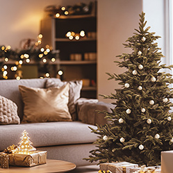 künstliche Weihnachtsbäume nach Größen sortiert